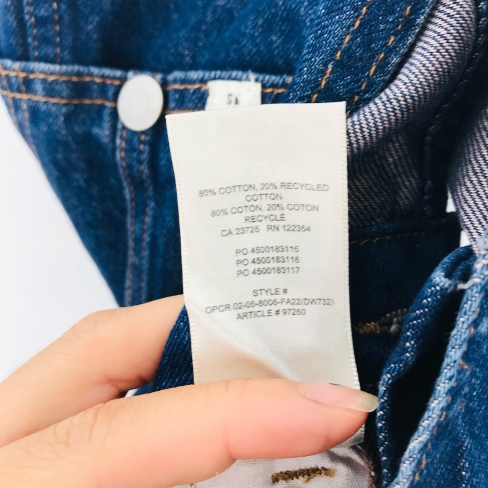 Sunday Best Utility Cargo Denim Straight Leg Overalls Size XXS - Picture 6 of 10